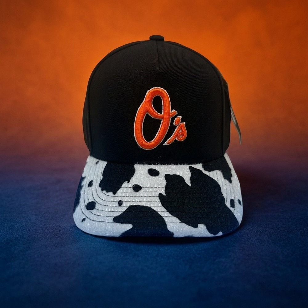 NWT Mitchell & Ness Baltimore Orioles Snapback Hat MLB Rocky Road Black Orange